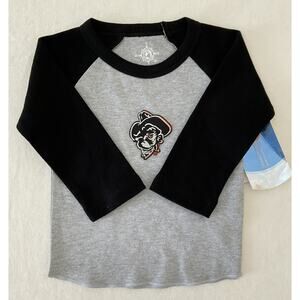 Oklahoma State Cowboys Pistol Pete Long Sleeve Baseball 100% Cotton Tee 6-9M